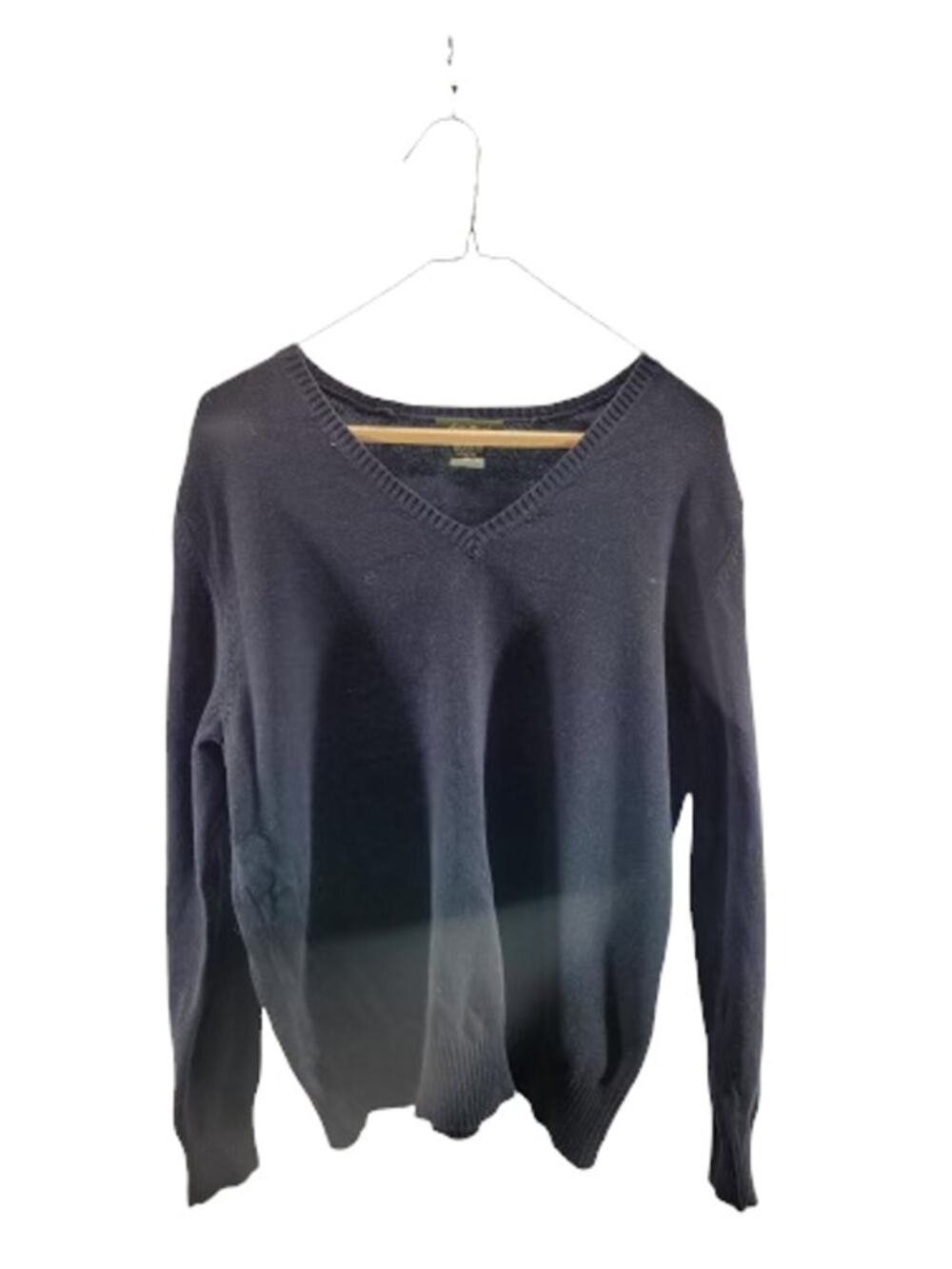 Eddie Bauer Black V-Neck Long Sleeve Pullover Sweater Women's Size XL